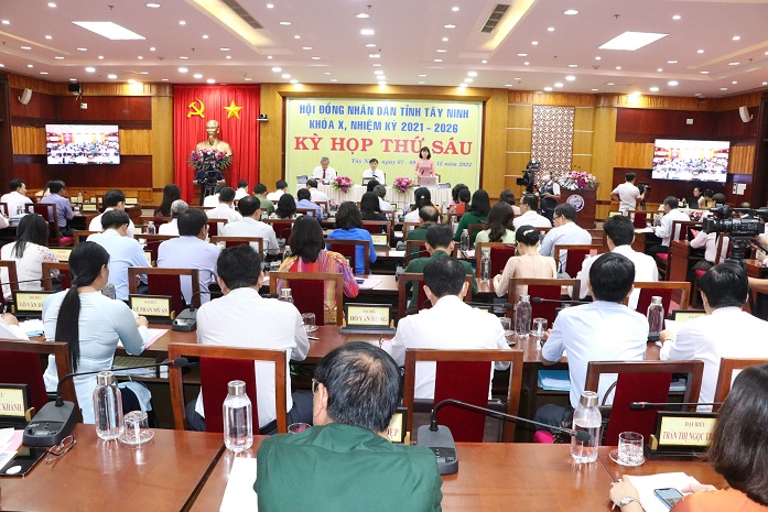 Kỳ họp thứ 6, HĐND tỉnh Tây Ninh, Khóa X, nhiệm kỳ 2021-2026: Nhiều nội dung quan trọng được thông qua.